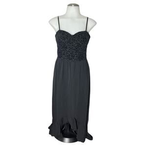 Small Band of the Free Black Dress Women's Sweetheart Velvet Top